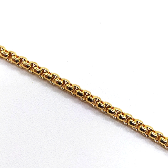 GUESS 24" Gold Dog Tag Pendant Necklace with Single Cubic Zirconia Crystal - Picture 3 of 4